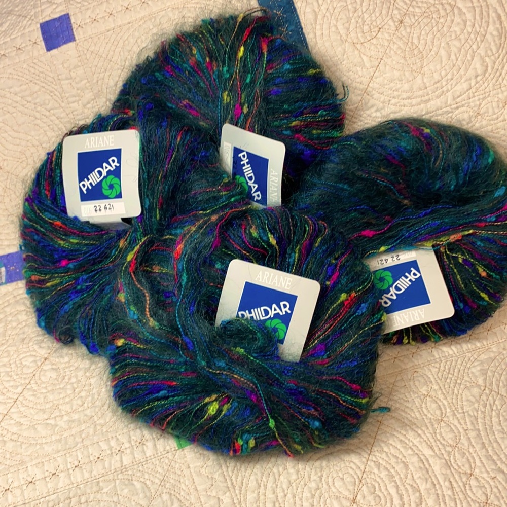 PHILDAR Ariane mohair/acrylic/wool yarn lot of 4 skeins